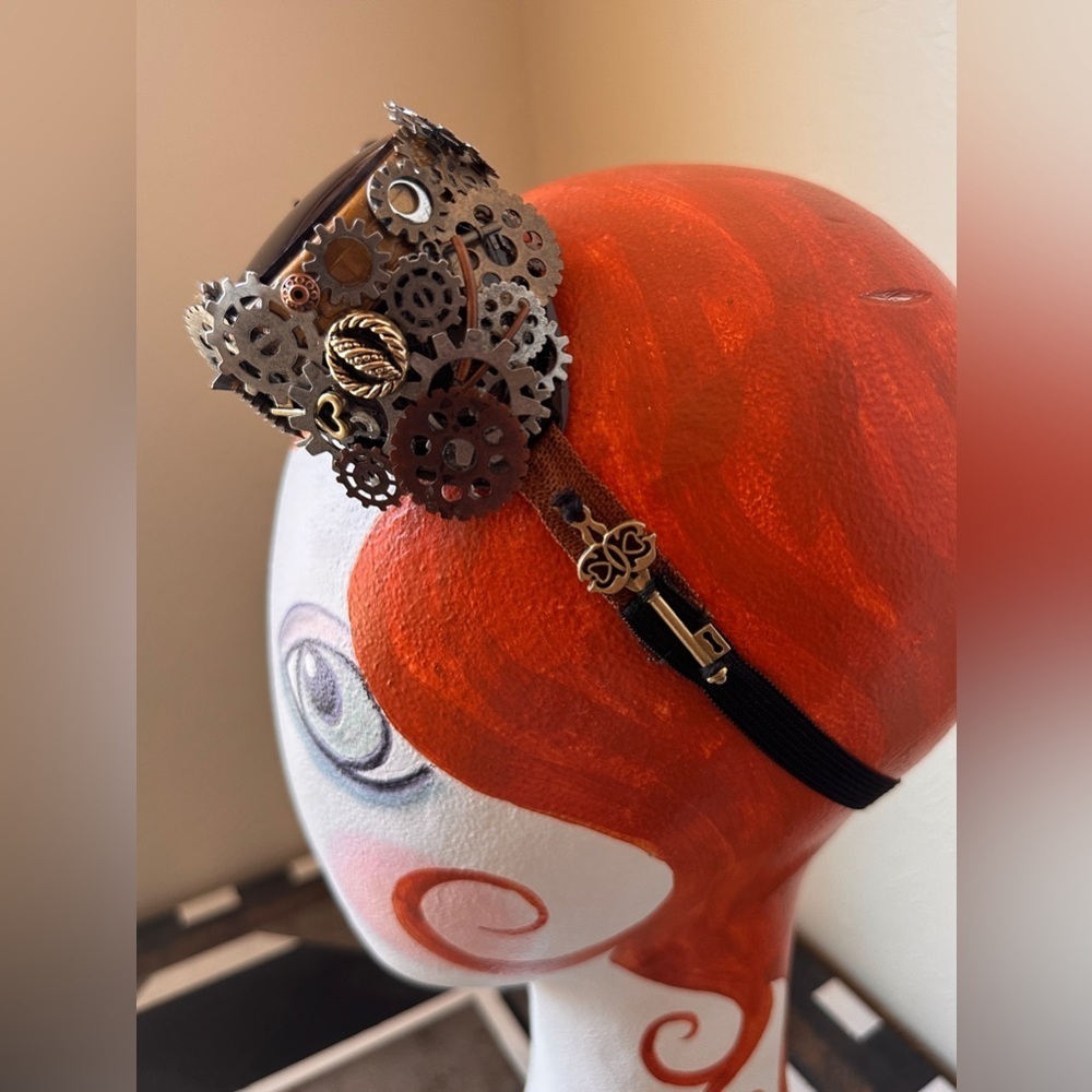 Handmade Steampunk Goggles – Festival, Costume, or Cosplay Accessory - Picture 2 of 3